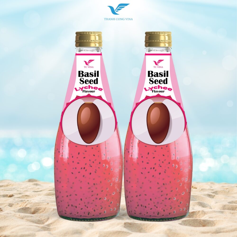 Basil Seeds Drink With Lychee