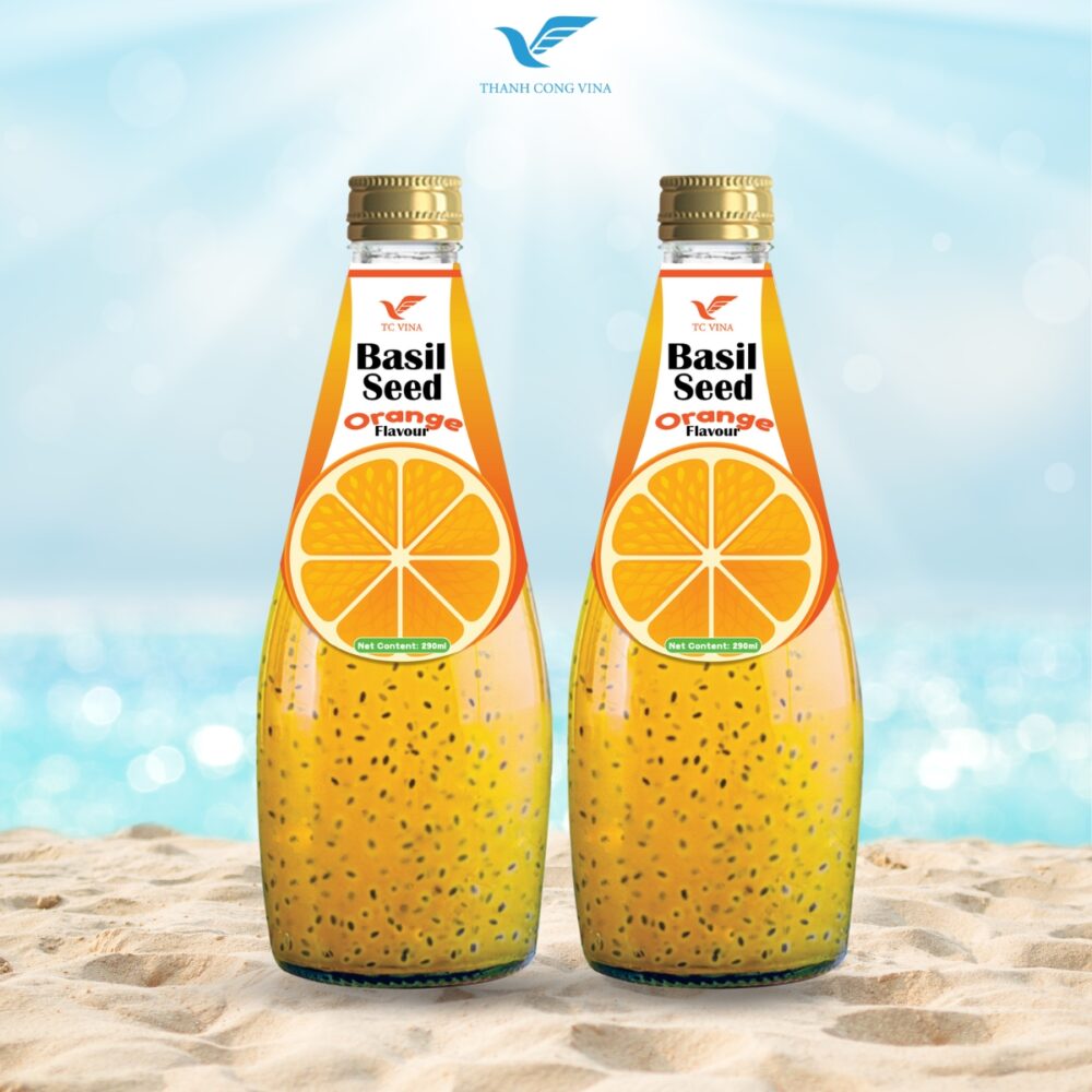Basil Seeds Drink With Orange