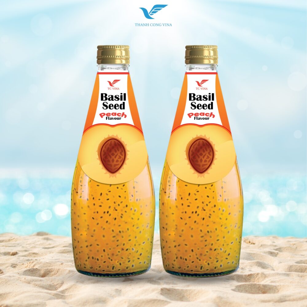 Basil Seeds Drink With Peach