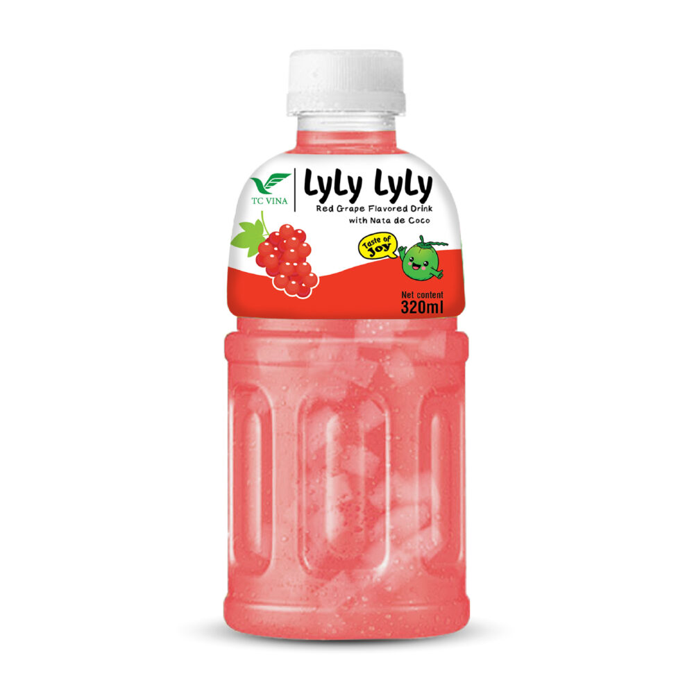 320ml TCVN Pet Bottle Nata De Coco Red Grape Juice