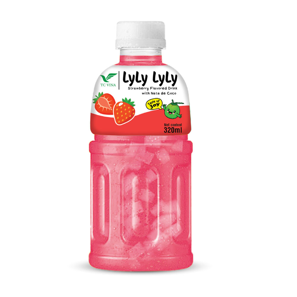 320ml TCVN Pet Bottle Nata De Coco Strawberry Juice