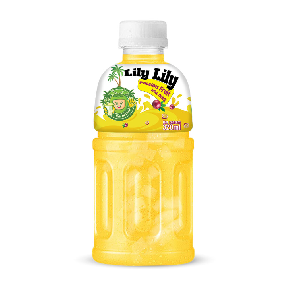 320ml TCVN Pet Bottle Passion Fruit Juice With Nata De Coco