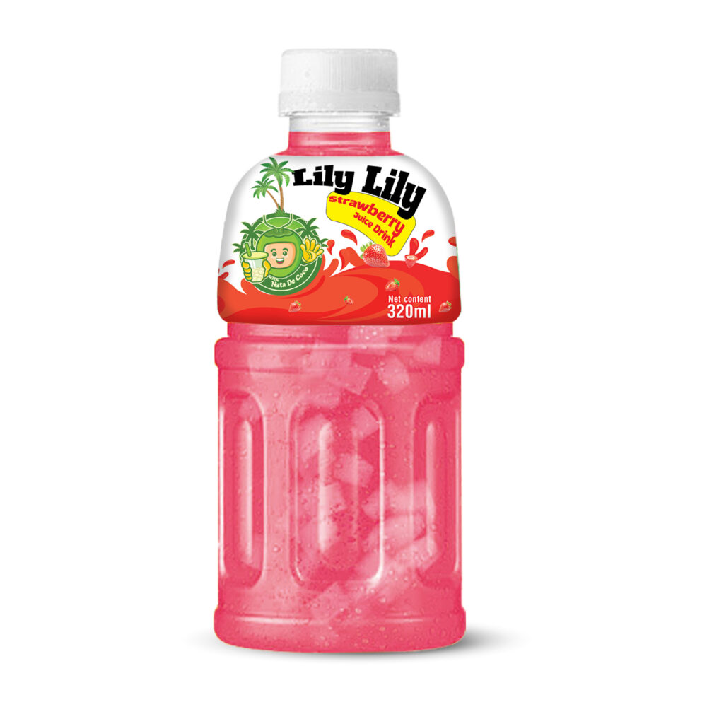 320ml TCVN Pet Bottle Strawberry Juice With Nata De Coco