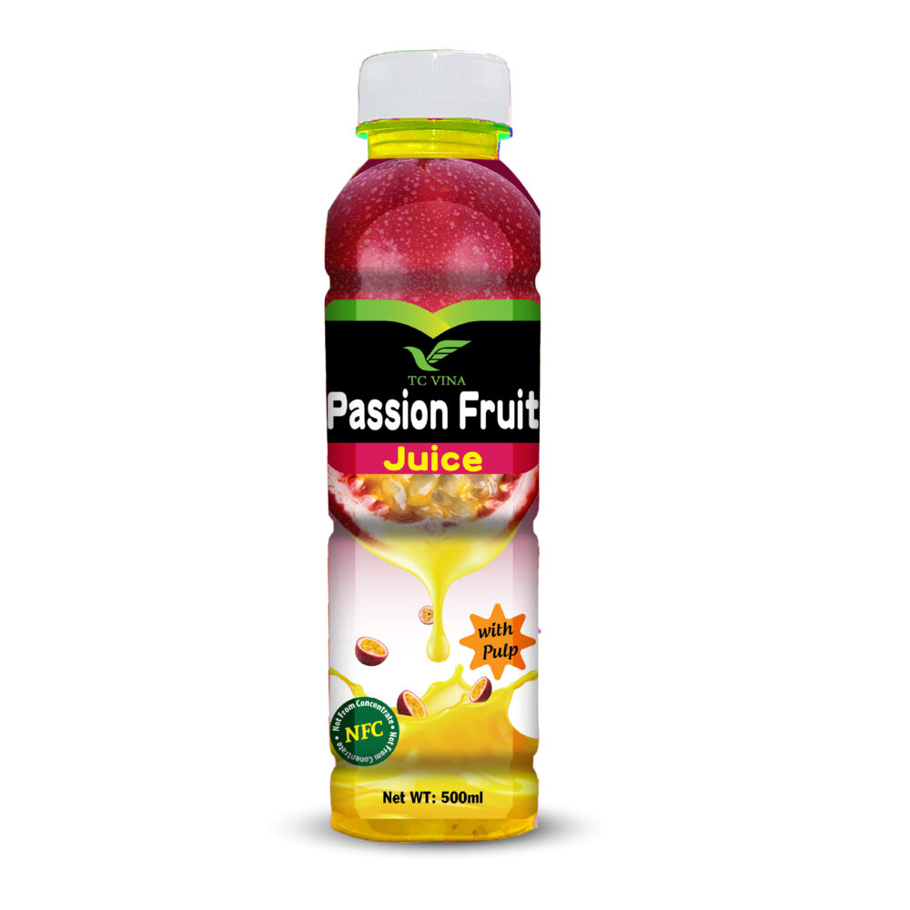 500ml TCVN Pet Bottle Passion Fruit Juice with Pulp NFC