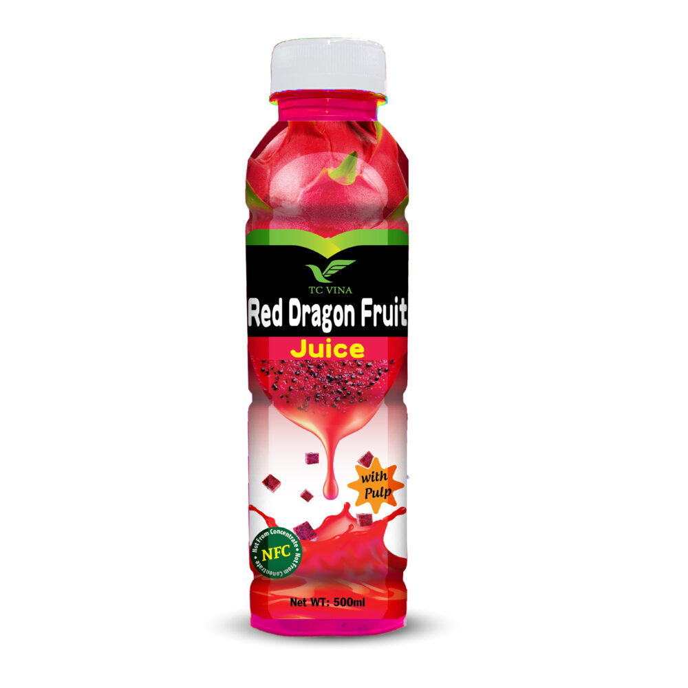 500ml TCVN Pet Bottle Red Dragon Juice with Pulp NFC