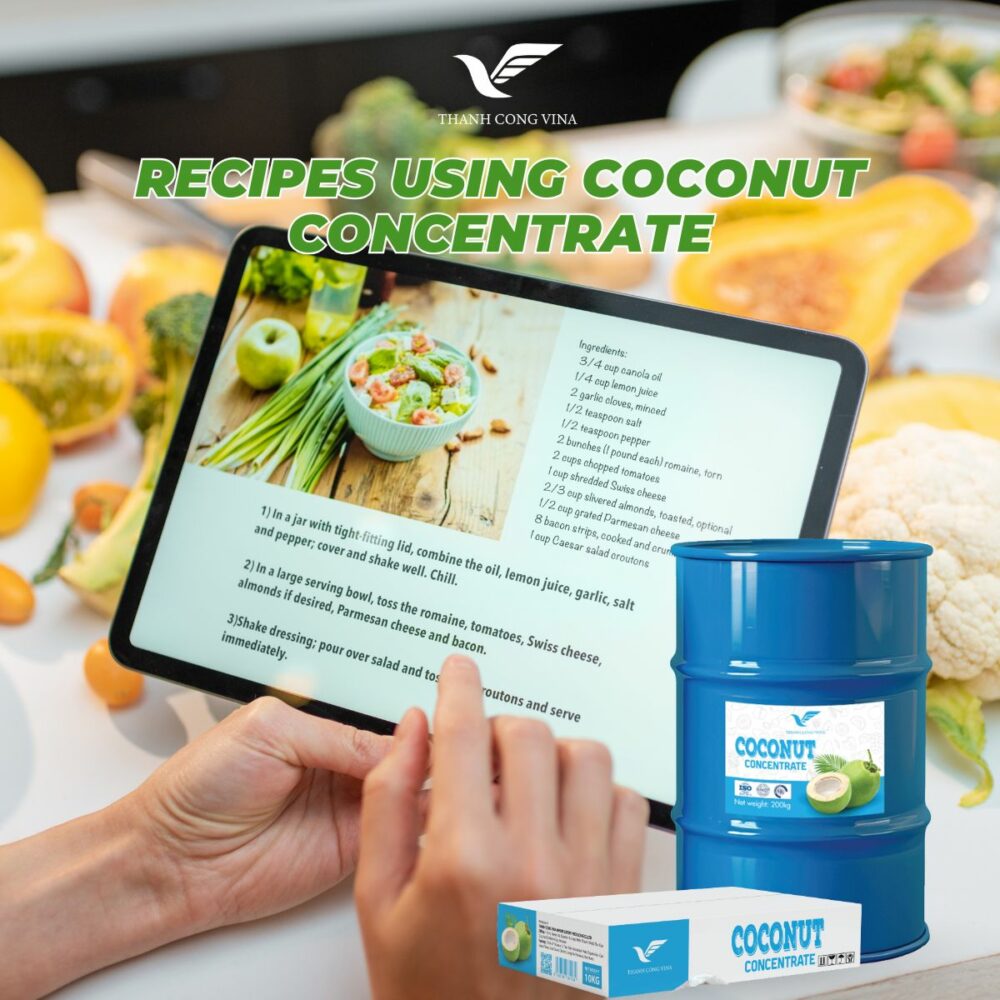 Recipes Using Coconut Concentrate