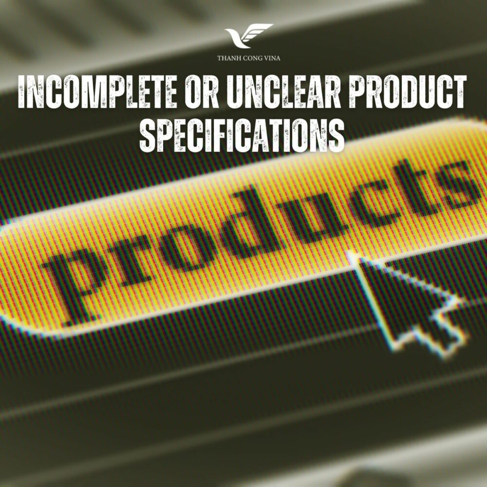 Incomplete or Unclear Product Specifications