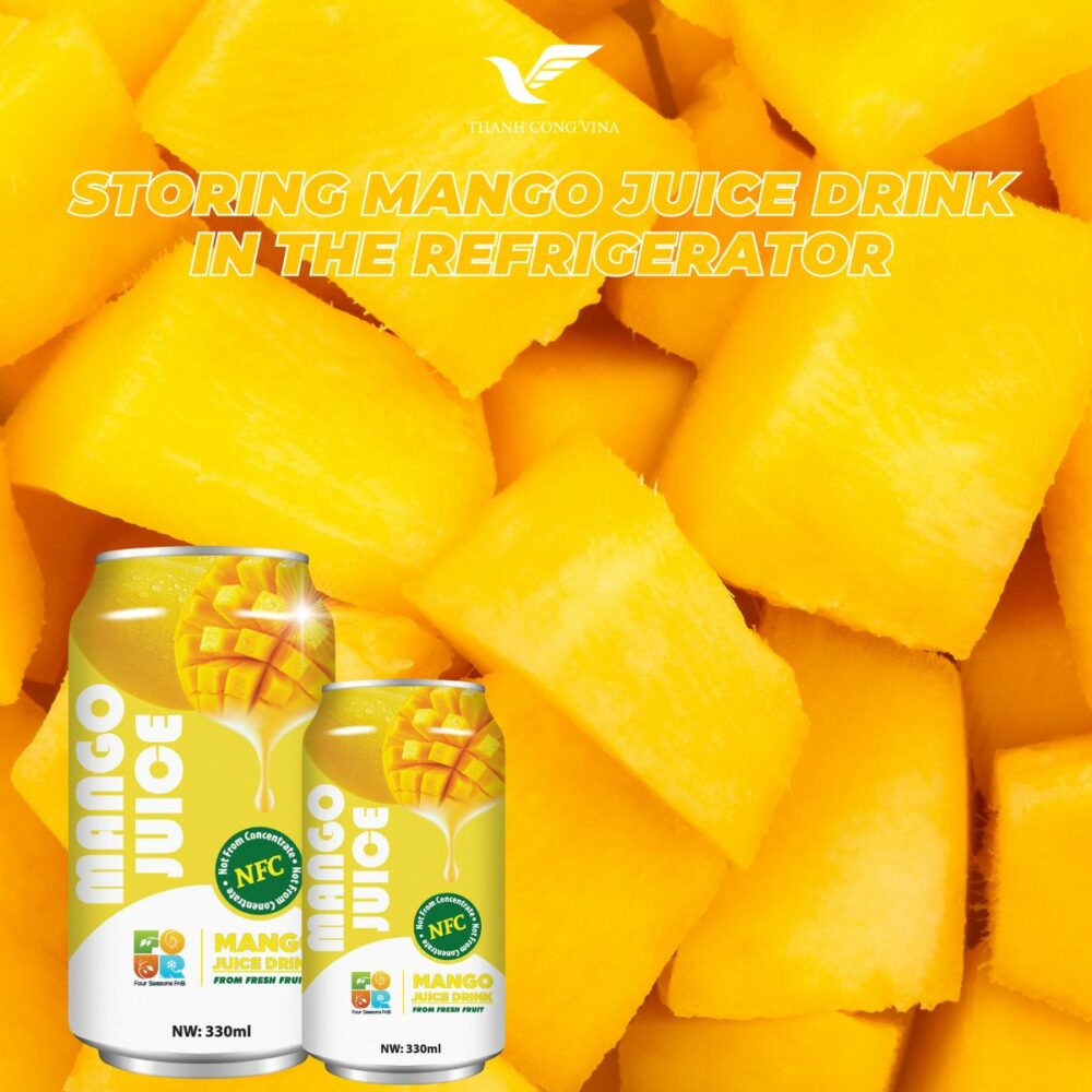 Storing Mango Juice Drink in the Refrigerator