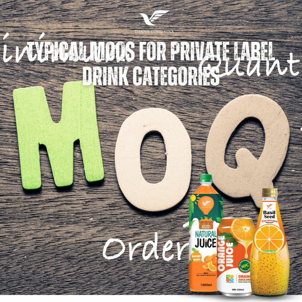 Typical MOQs for Private Label Drink Categories