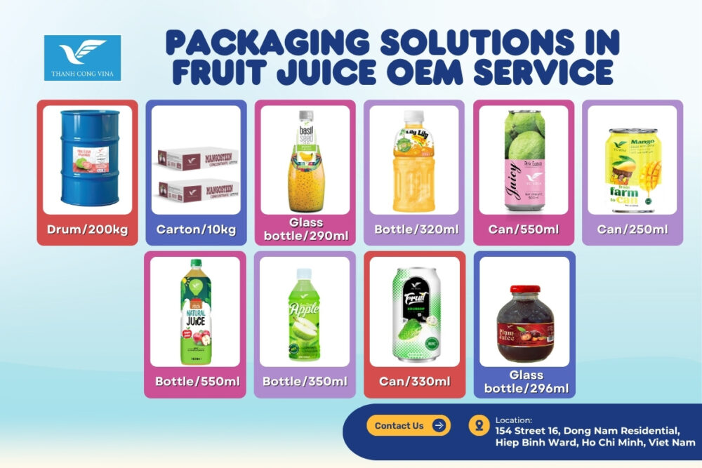 Packaging Solutions in Fruit Juice OEM Service