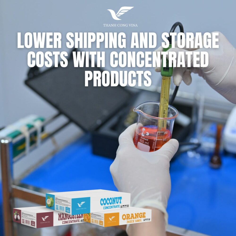 Lower Shipping and Storage Costs with Concentrated Products