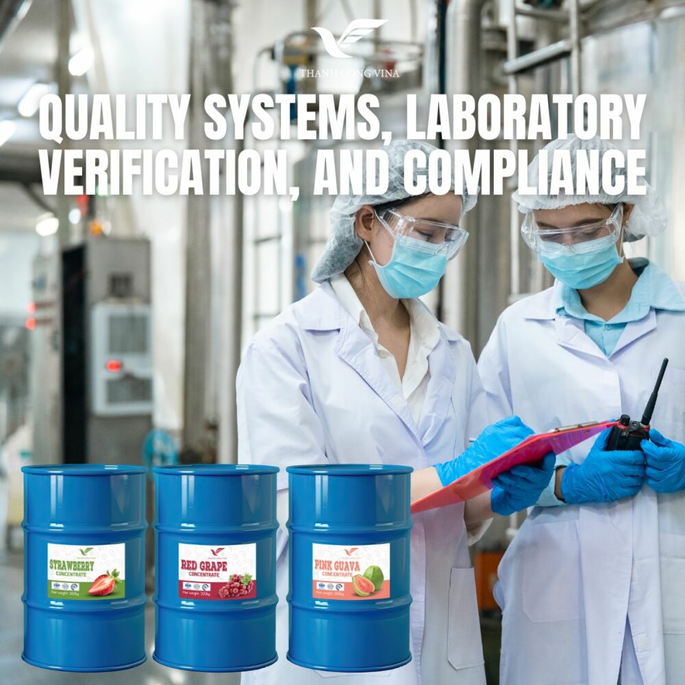 Juice Concentrate - Quality Systems, Laboratory Verification, and Compliance