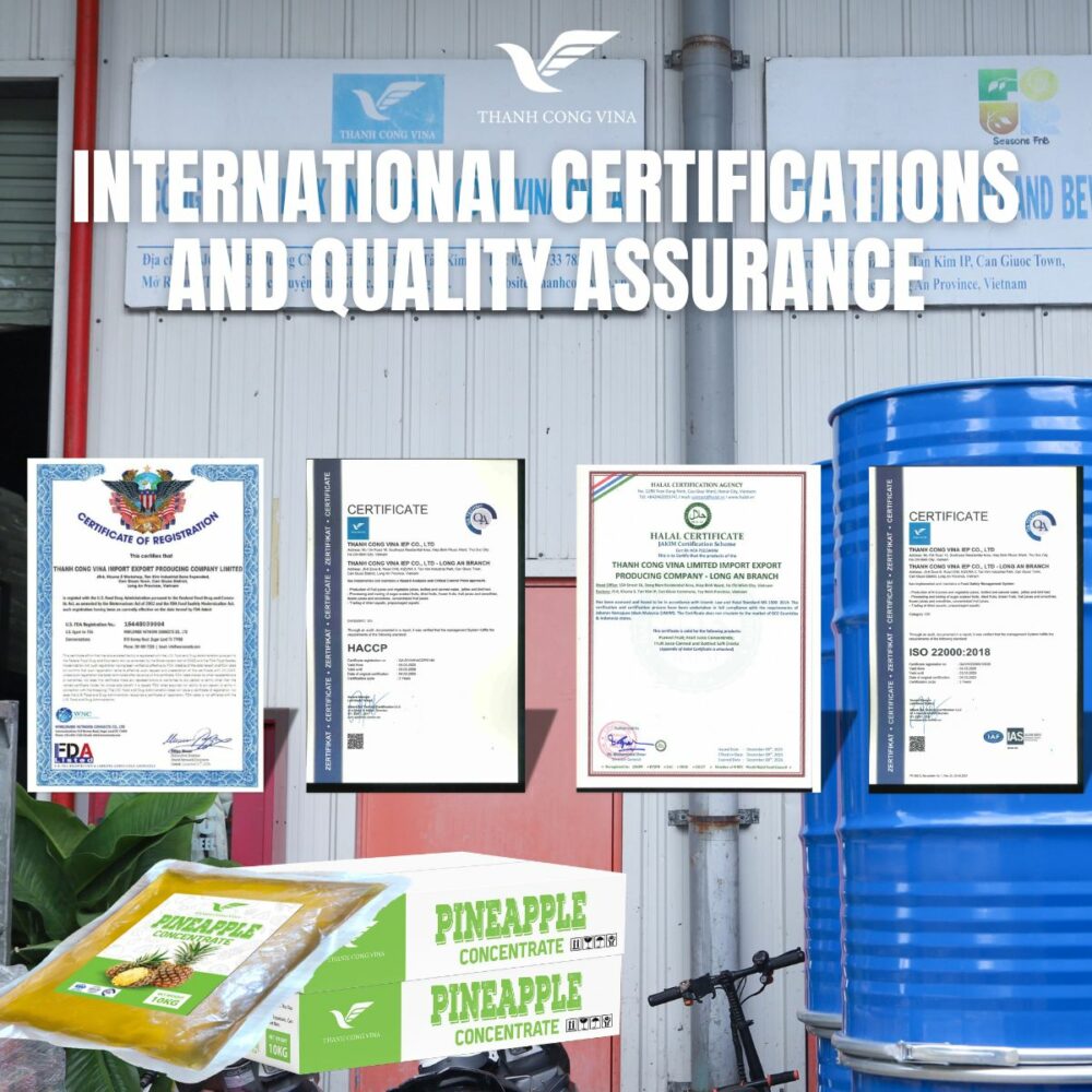 International Certifications and Quality Assurance