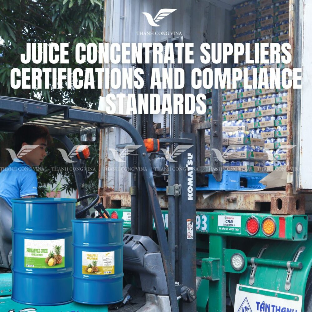 Juice Concentrate Suppliers Certifications and Compliance Standards