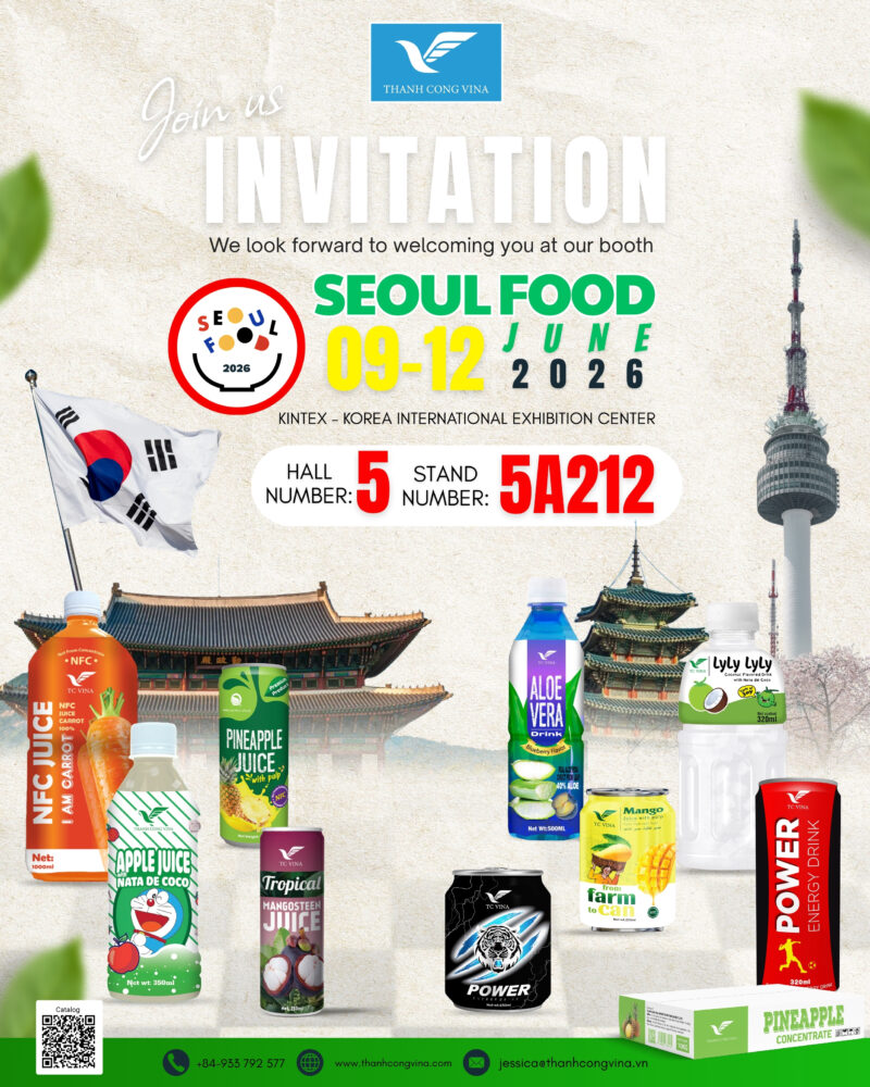 Thanh Cong Vina to Showcase Premium Beverages at Seoul Food 2026 in South Korea
