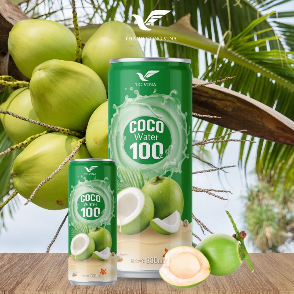 330ml TCVN Premium Canned Coconut water