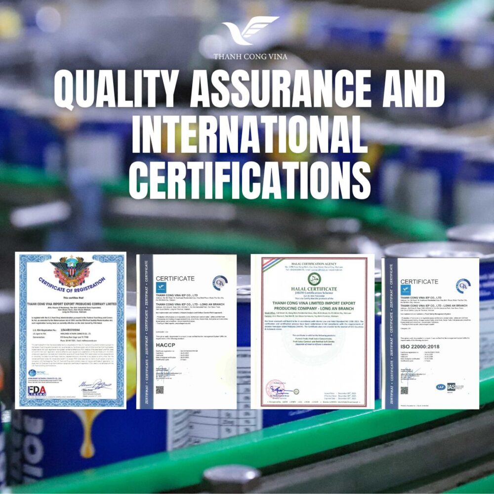 Quality Assurance and International Certifications