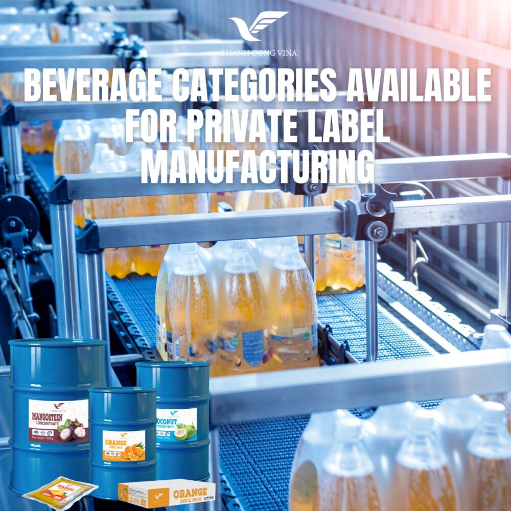 Beverage Categories Available for Private Label Manufacturing