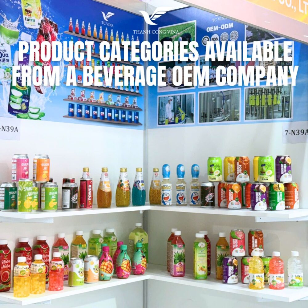 Product Categories Available from a Beverage OEM Company