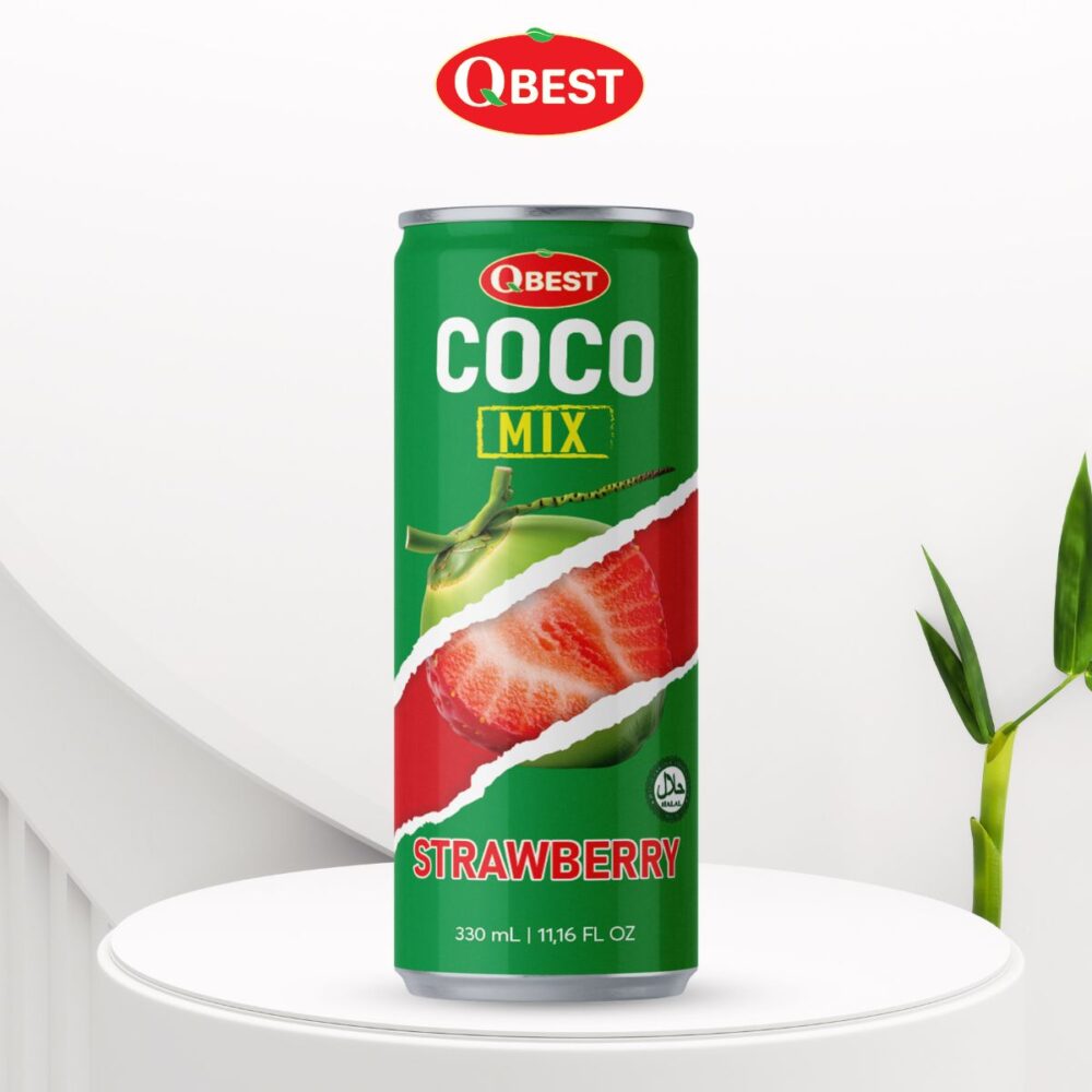 330ml QBest Coco Mix Strawberry Drink