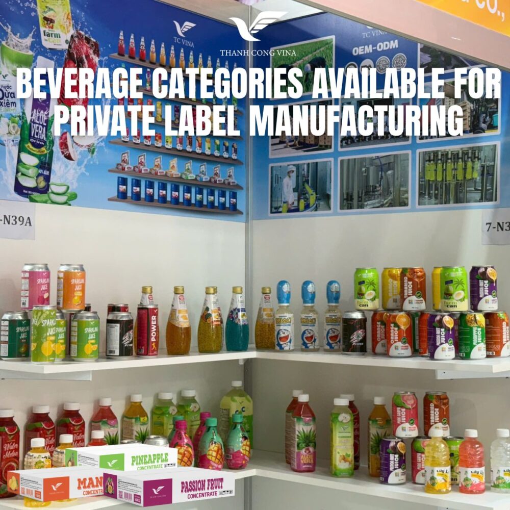 Beverage Categories Available for Private Label Manufacturing